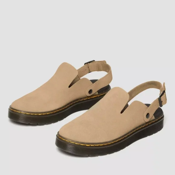 Dr. Martens Carlson Tan Slingback Mules - Picture 2 of 9